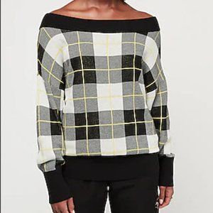 Express - Plaid Banded Bottom Tunic Sweater